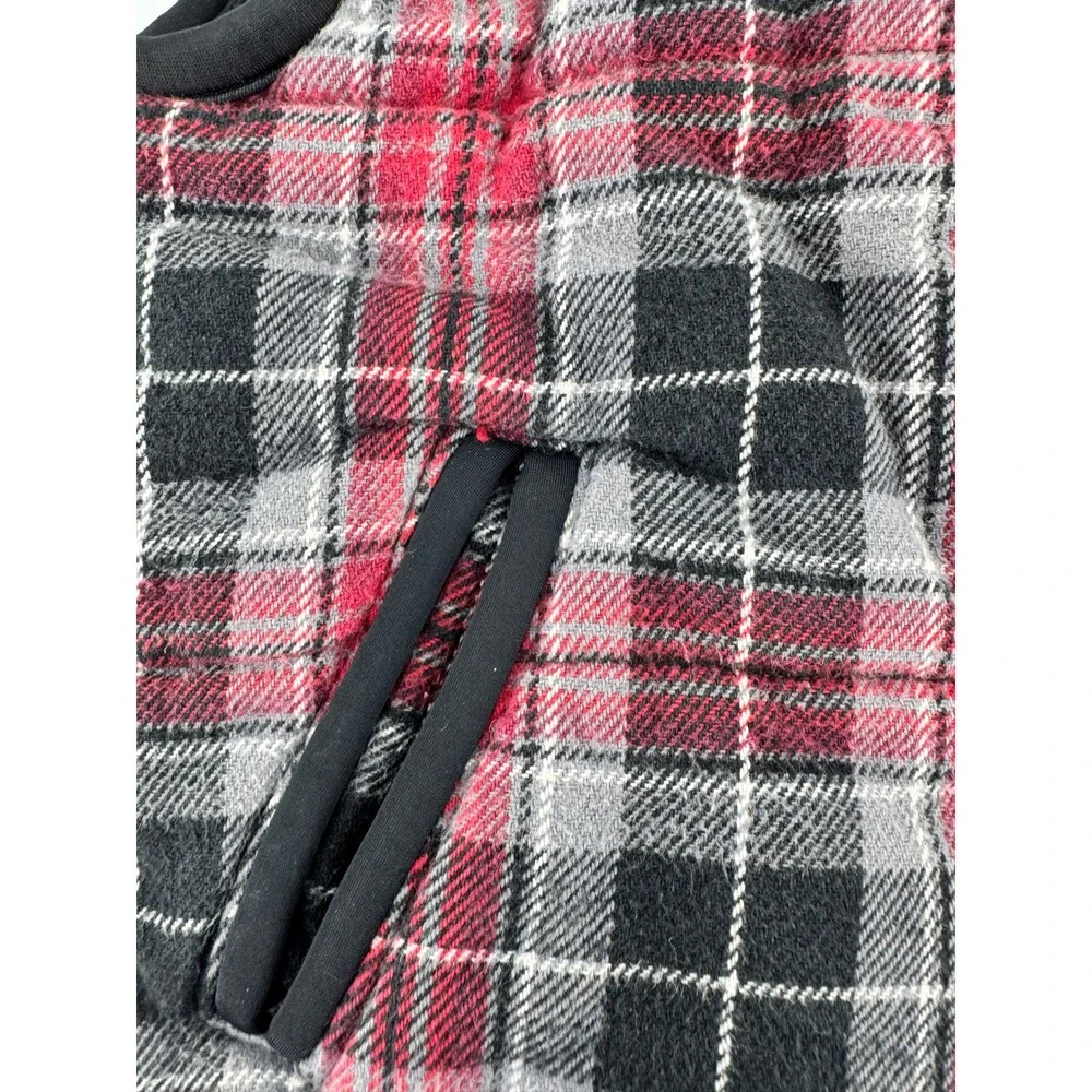 Kids Jordan Plaid Puffer Vest Red Black Gray 24M‎
